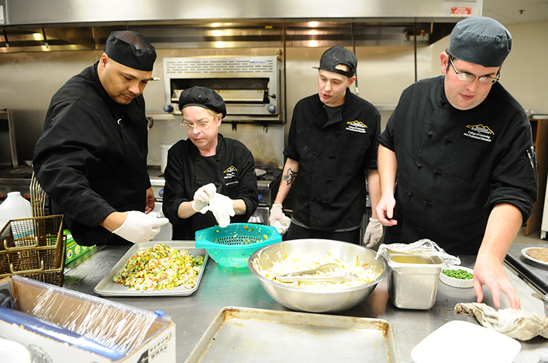 Culinary Students in Kitchen
