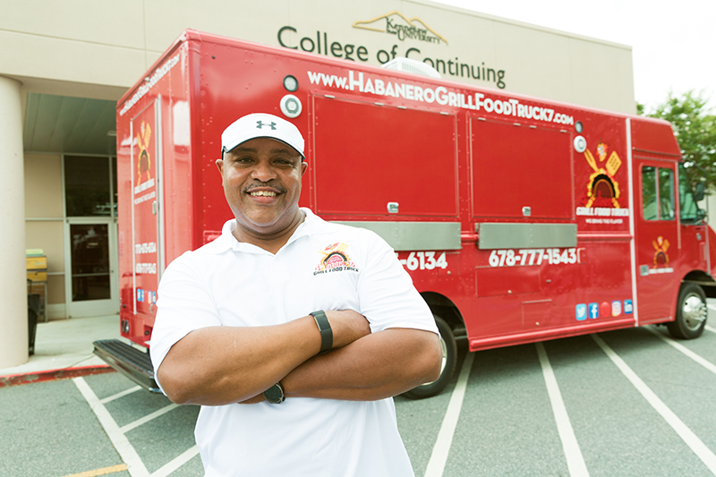 David Johnson with his food truck
