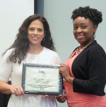 Davia Rose Lassiter received the award on behalf of the College during the annual GAEA awards luncheon.