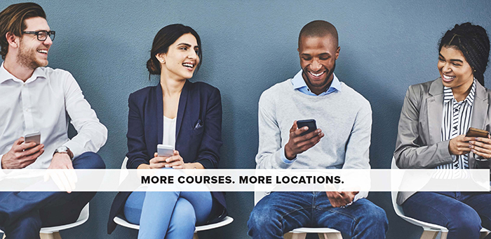 Course catalog cover: More Locations. More Courses